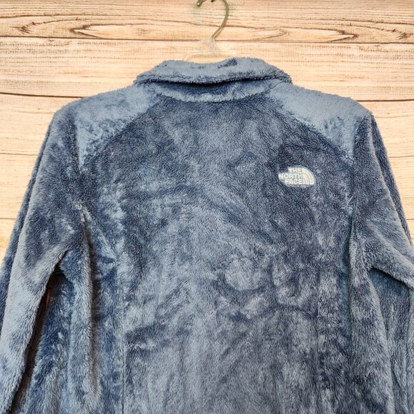 The North Face Blue Gray Osito Fuzzy Fleece Jacket Women's Size S/P Full Zip - Picture 14 of 16